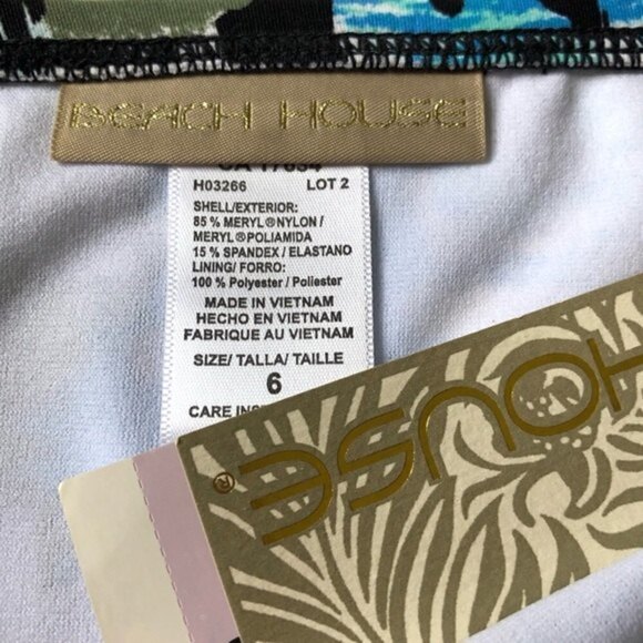 Beach House Animal Print Bikini Bottom Side Tie Swim Size 6 - Picture 7 of 9